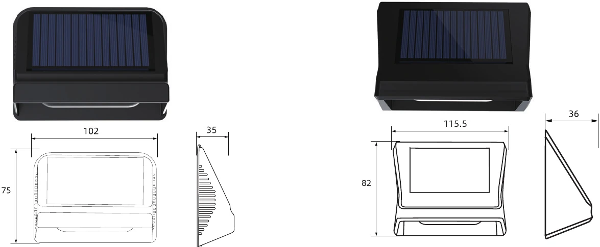MS-1862A — Solar Fence Wall Washer Light