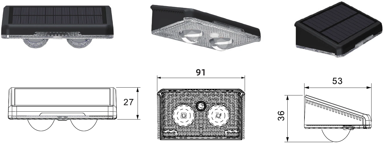 MS-1836 — Solar Wall Washer Light