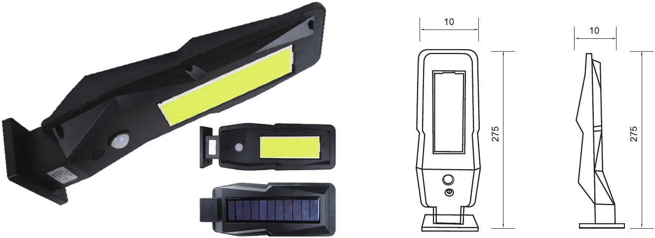 MS-112G-COB96D — Solar Mini Street Light