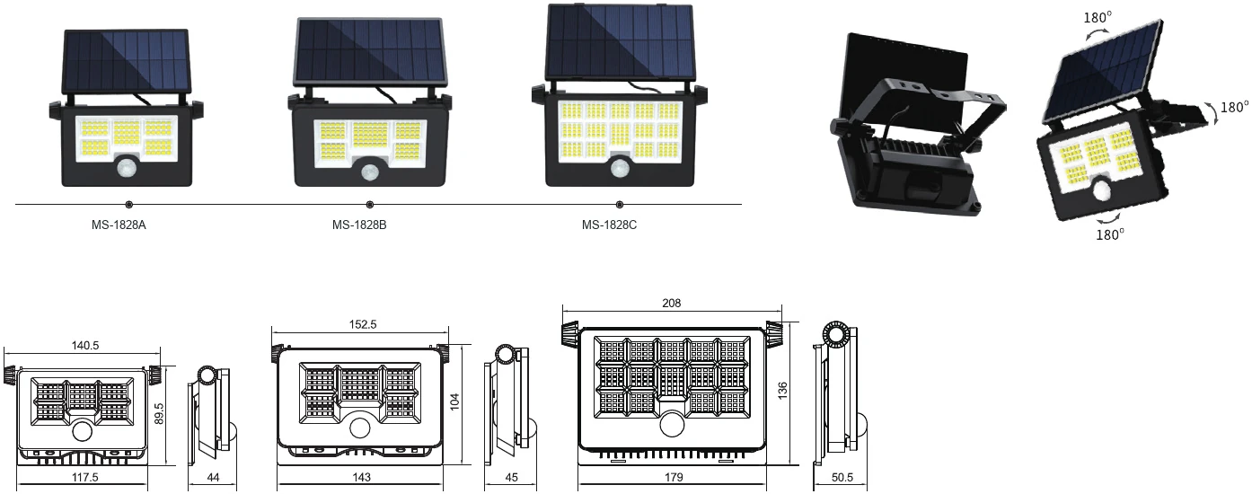 MS-1828A — Solar Wall Light