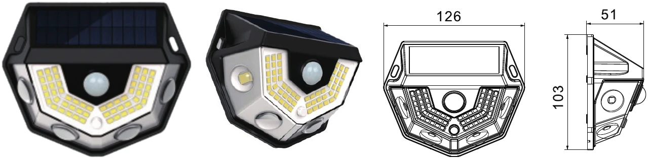 MS-1857 — Solar Wall Washer Light