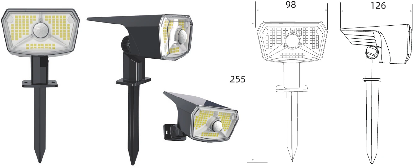 MS-1829G — Solar Ground Stake Light