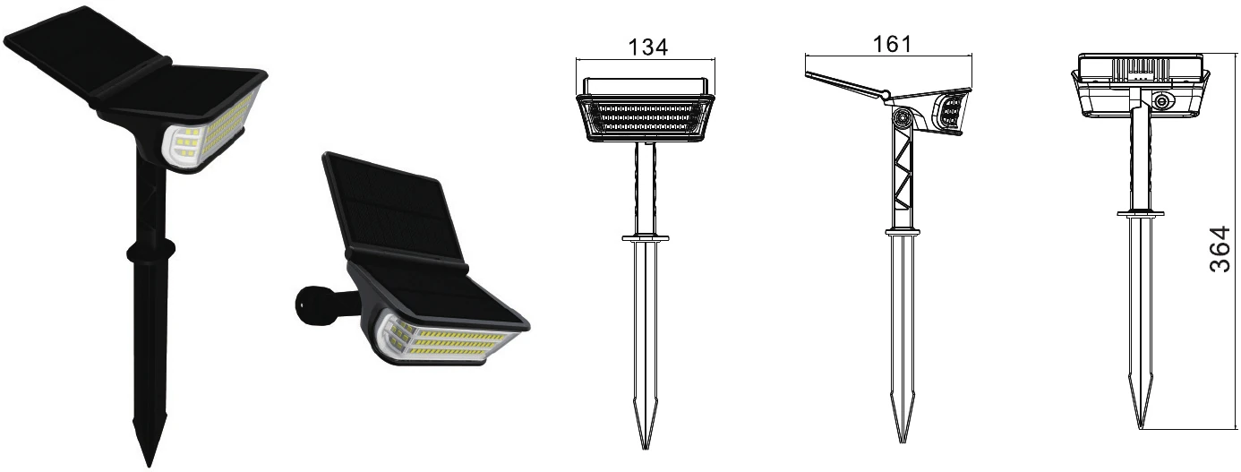 MS-1833 — Solar Ground Stake Light