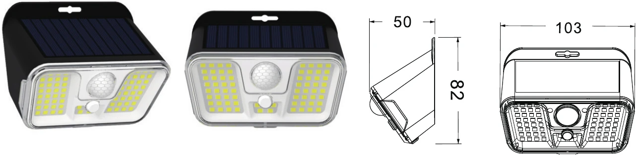 MS-1838 — Solar Wall Light
