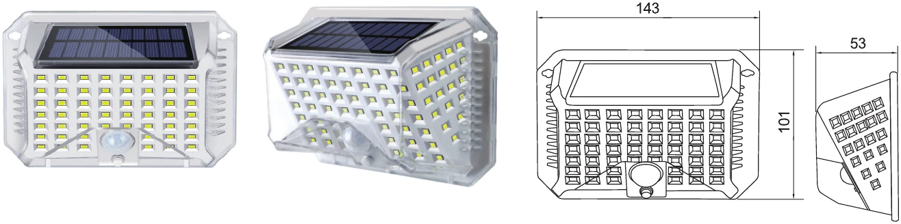 MS-T17 — Solar Wall Light