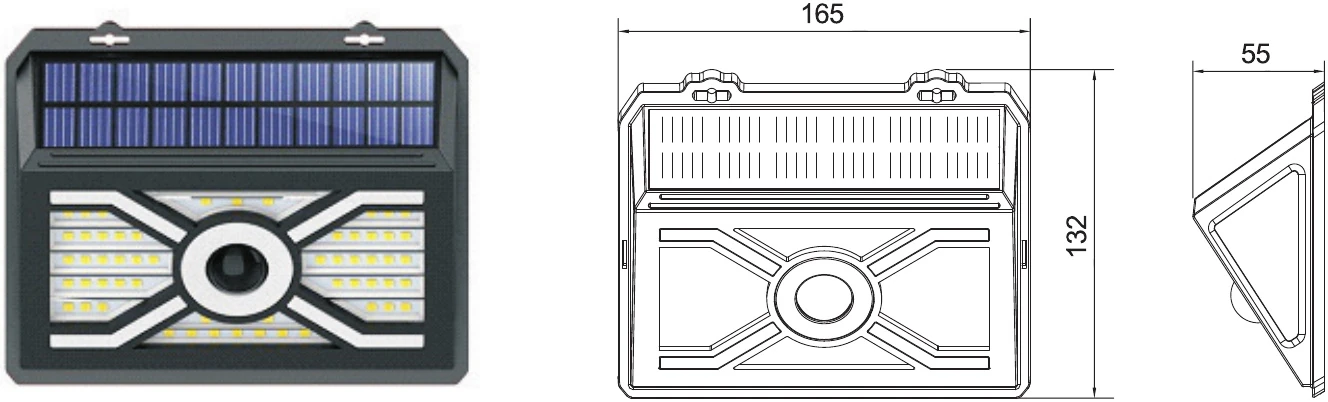 MS-T23 — Solar Wall Light