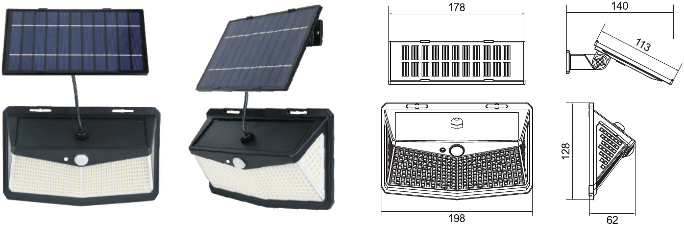MS-T18L-FT310D — Solar Wall Light