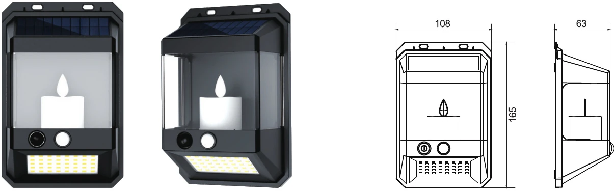 MS-1822 — Solar Wall Light