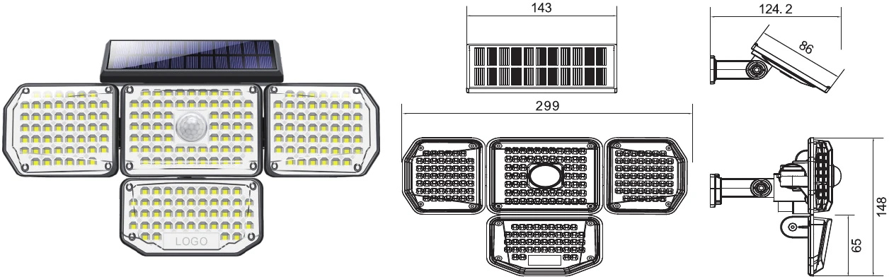 MS-AF-01 — Solar Wall Light