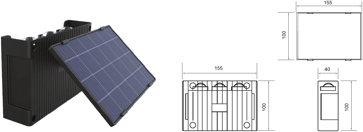 MS-WOS001 — Solar Wall Washer Light