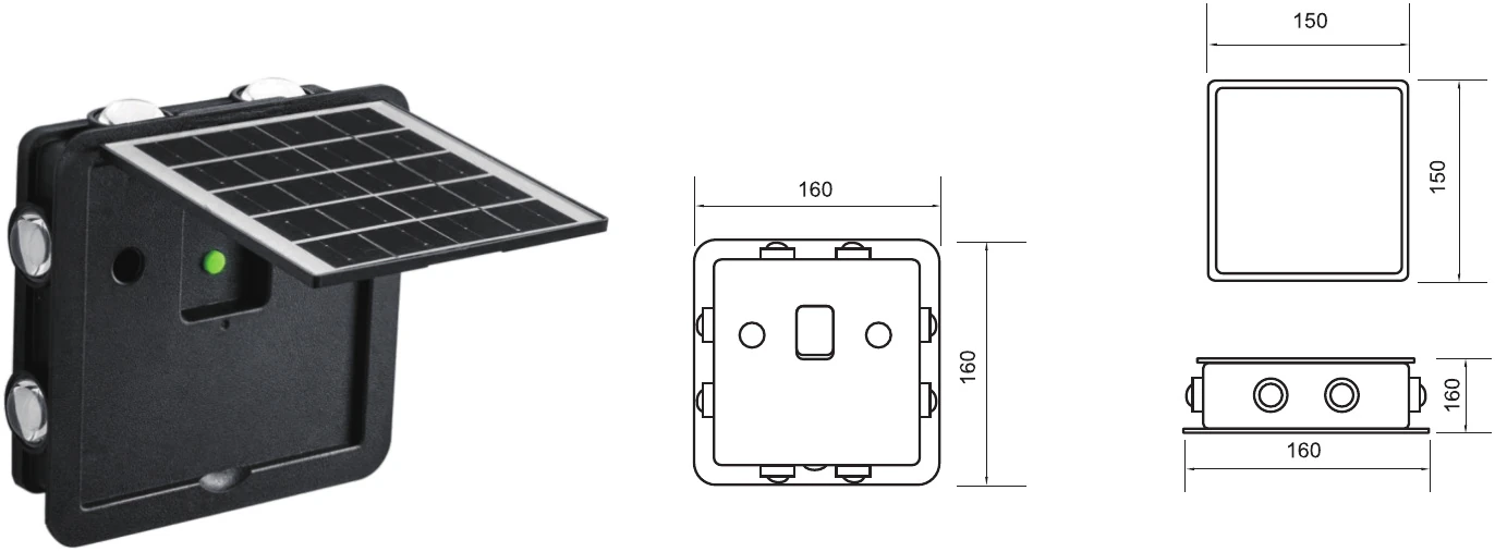 MS-WH002 — Solar Wall Washer Light