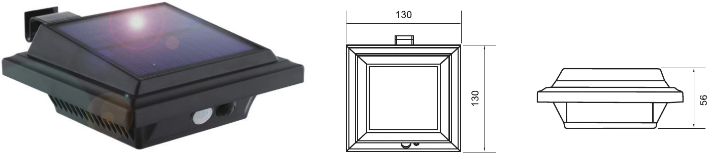 MS-DZ001 — Solar Wall Light
