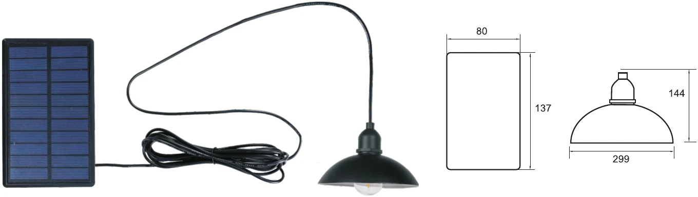MS-T28-2 — Solar Pendant Light