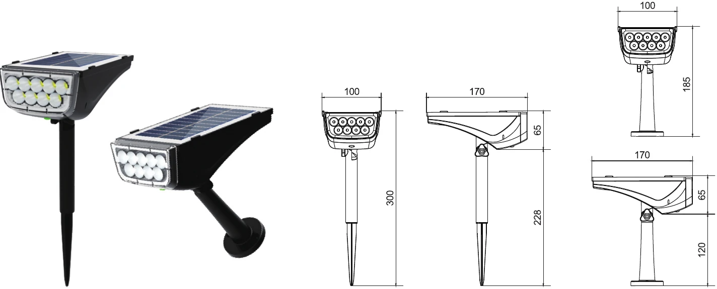 MS-WD9D — Solar Stake Light