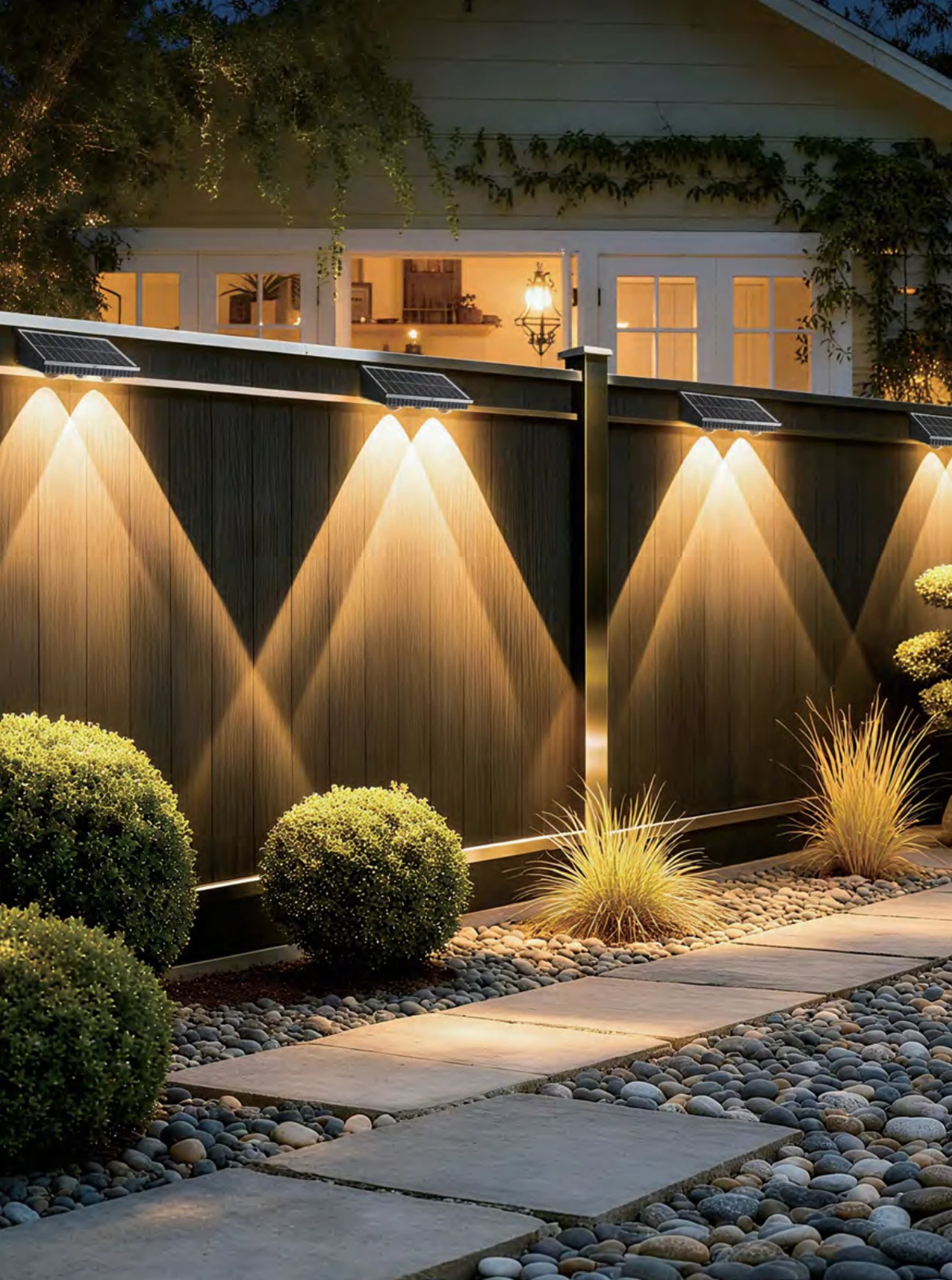 3-CCT Fence Wall Lamp lighting scene