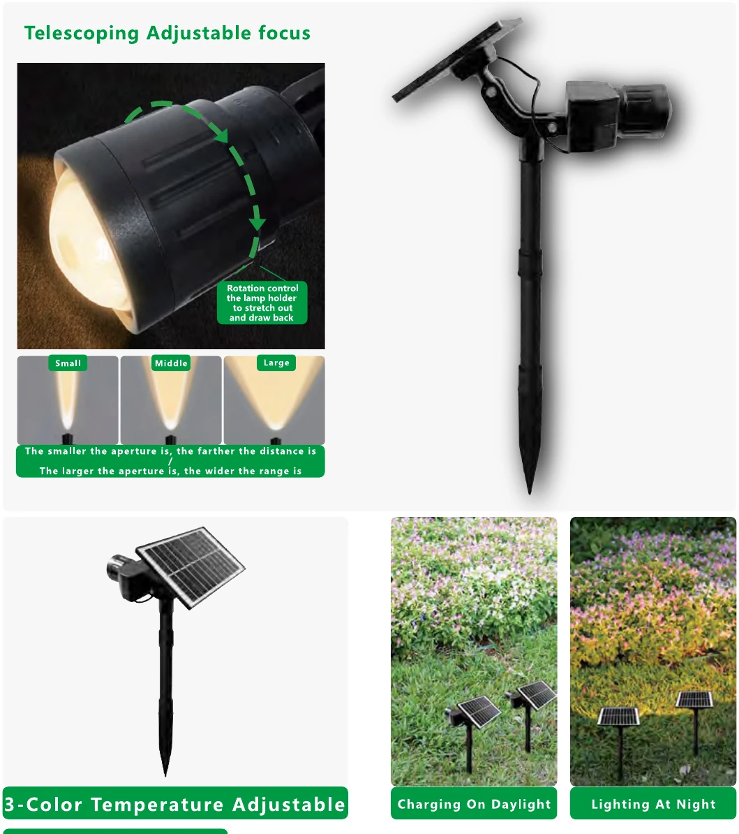 MS-DC006 — Adjustable-focus Stake Light